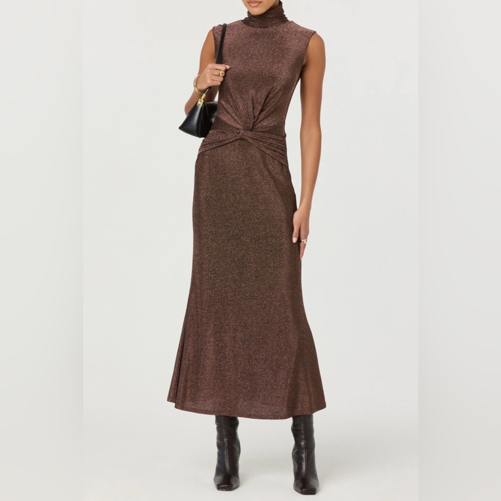 Astr the Label Riana Metallic Maxi Dress